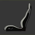 Modern White Racing Style Furniture Seat With Sleek Black Accents And Sporty Design Features