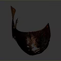 Ancient Rusted Metal Weapon Gauntlet With Holes And Straps Detail