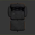 Comfortable Tufted Leather Lounge Chair With Padded Armrest Footrest And Rolling Casters