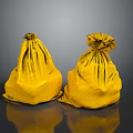 Yellow Disposable Trash Bags Essential Household Items For Everyday Home Use