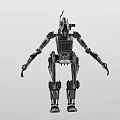 Smart Machine Featuring Mechanical Joints Metallic Exterior And Robotic Limb Design 3d model