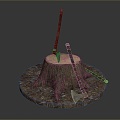 Tomahawk Axe Wooden Axe Handle Axe Mountain Axe Chopping Wood Axe Chopping Wood Axe Magic Axe 3d model