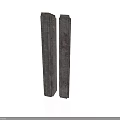 Two Gray Concrete Pillars Standing Side by Side in Structural Construction Design