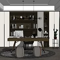 Modern study 3d model
