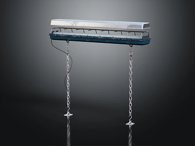 Modern Metal Pendant Light with Hanging Chain for Contemporary Home Decor 3d model