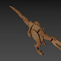 3D Modeled T Rex Dinosaur Character With Cracked Skin For Game And Film