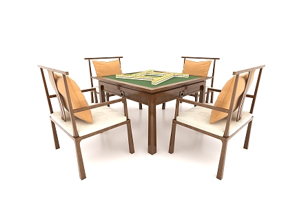 New Chinese Mahjong Table and Chair Casual Table 3d model