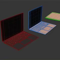 Modern Laptop Notebook Portable Computer Portable Laptop Computer 3d model