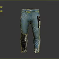 Teal Motocross Pants With Geometric Patterns And Yellow White Accent Lines