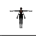 Game Movie Character With Blonde Hair Arms Outstretched Black Bodysuit Gold Accents And Mechanical Elements