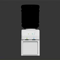 Modern Daily Use Water Dispenser With Black Bottle White Body And Control Buttons