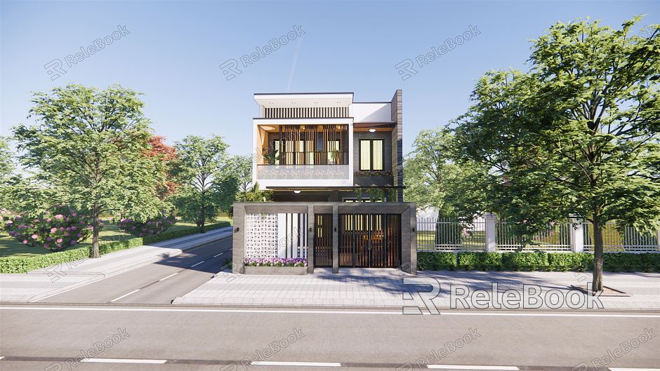 Modern single-family villa single-family villa self-built house model