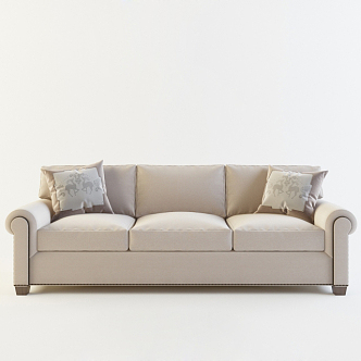 Three-seat sofa 3d model