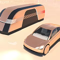 New energy car Tesla Robot Cybercab Robovan Tesla bus Tesla keyword automatic driving 3d model