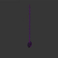 Black Chain Flail Weapon With Spiked Metal Head And Long Chain
