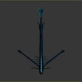 Mythical Blue Dragon Game Movie Character With Glowing Spine And Sharp Claws
