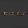 3D Rendered Hardware Tools Orange Pipes And Fittings Assembly