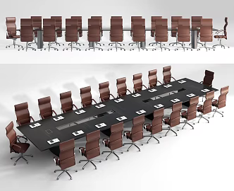 Modern Conference Table and Chair Conference Table and Chair Combination Conference Chair Office Chair 3d model