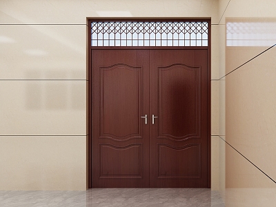 Door security door double door bright door 3d model