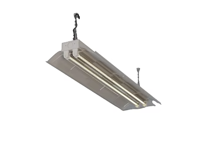 Modern Linear Hanging LED Chandelier With Metal Frame For Interior Lighting 3d model