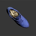 Comfortable Blue Suede High Top Lace Up Shoes For Casual Daily Wear