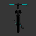 Stylish Dark Gray Kids Bicycle With Blue Handlebars And Accent Details