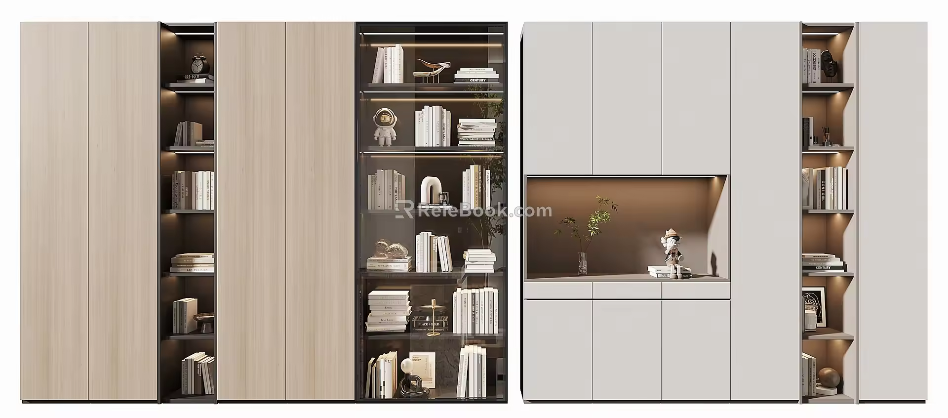 Modern bookcase 3d model