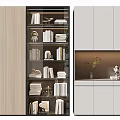 Modern bookcase 3d model