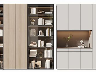 Modern bookcase 3d model