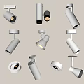 Various Black And White Downlights And Spotlights For Indoor Lighting Fixtures
