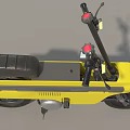 Yellow Modern Motorcycle With Black Seat And Sleek Body Design