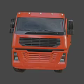 Orange Cab Blue Dump Body Heavy Duty Construction Dump Truck Vehicle 3d model