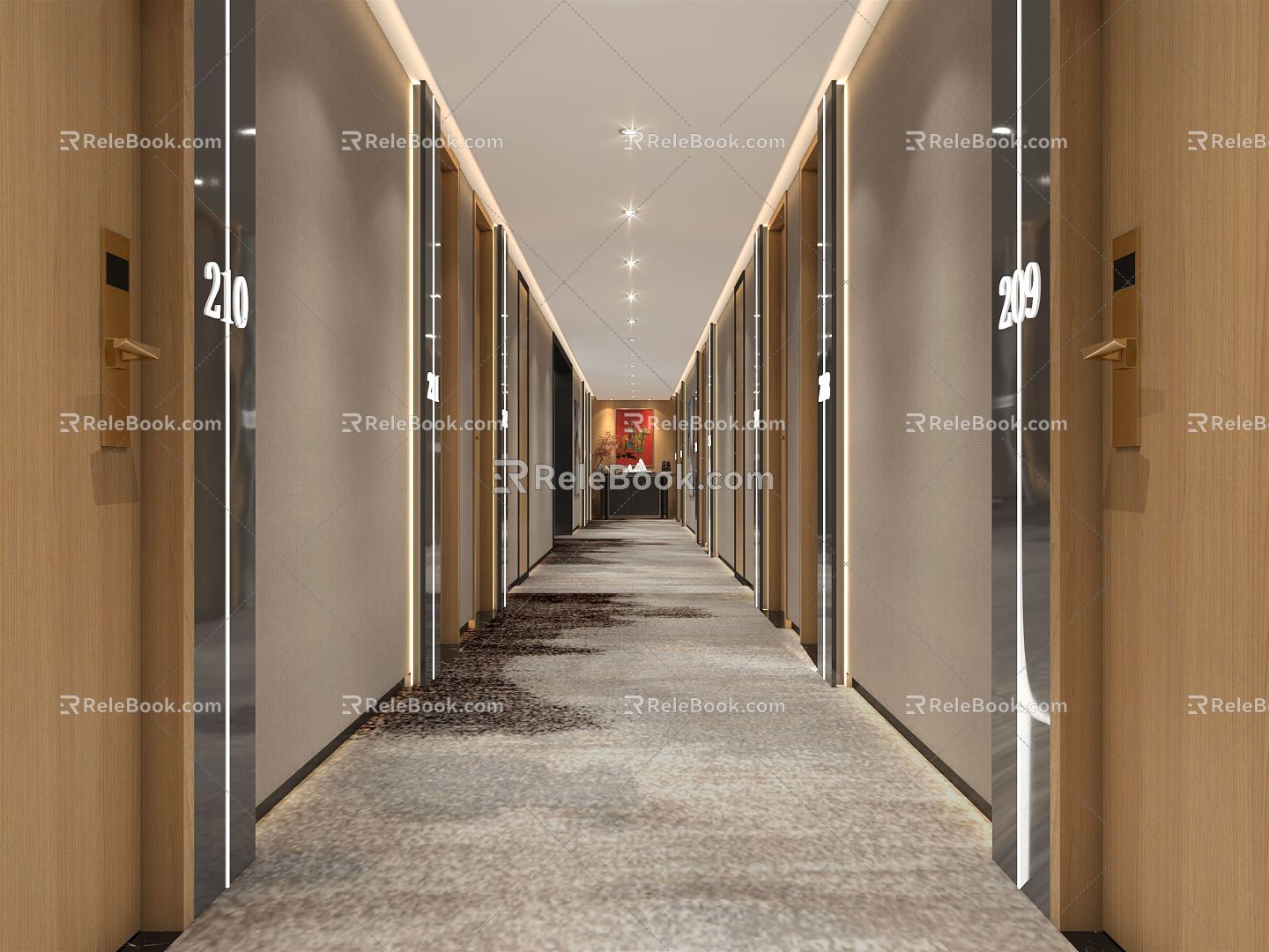 Modern Away Hotel Away 3d model