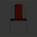 Red Upholstered Single Chair With Sleek Metal Frame For Home Use