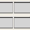 Projection Monitoring System With Multiple Screens And Projectors Displaying Clear Video Content