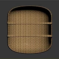 Handwoven Storage Basket with Two Handles Textured Design for Home Daily Use
