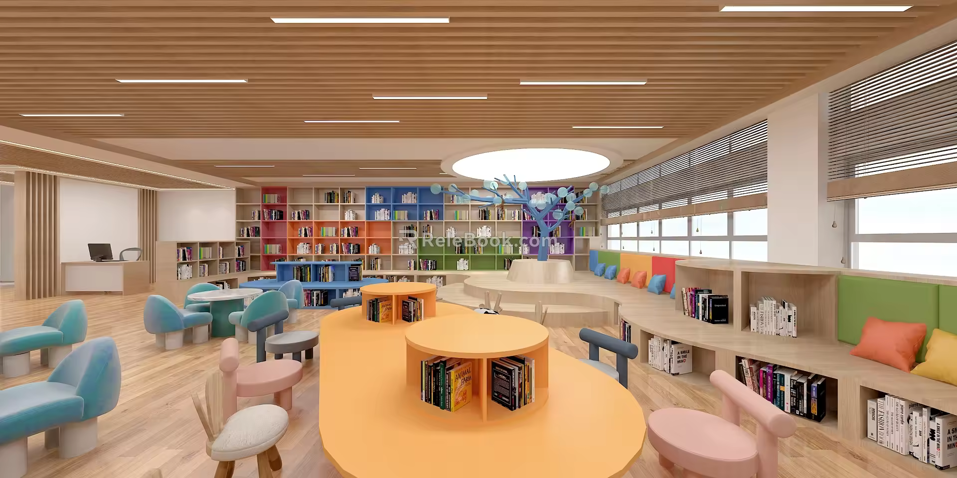 Modern Library 3d model