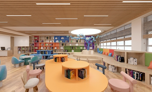 Modern Library 3d model