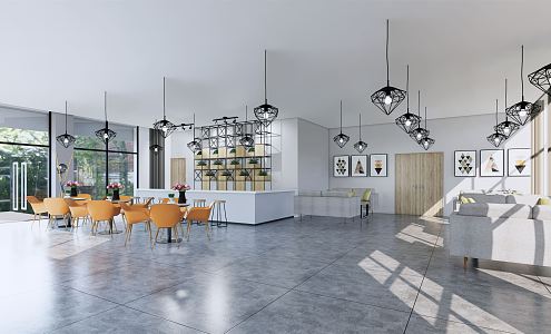 Modern Cafe 3d model