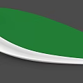 Green And White Modern Landscape Seat With Curved Sleek Design For Outdoor Use