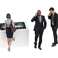 Public Facility Interactive Touchscreen Kiosk With Information Display For Business Users