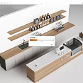 Modern Cashier Desk Reception Desk Operation Desk Bar Desk 3d model