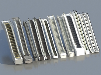 Modern Elevator Escalator 3d model