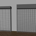 Gray Window Blinds With Modern Design Mounted On Wall And Wooden Floor