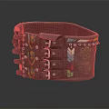 Handcrafted Genuine Leather Belt Featuring Colorful Embroidery Geometric Patterns And Metal Buckles