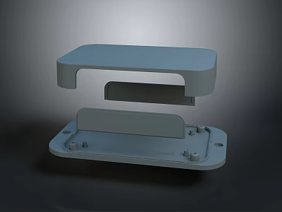 Ergonomic Computer Desktop Stand With Two Tier Platform And Stable Base Design 3d model