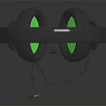 High Quality Gaming Headset with Green LED Lights Modern Design and Comfortable Earpads