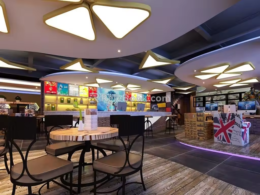 Internet cafes 3d model