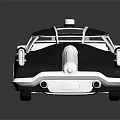 Functional Police Vehicle With Vintage Black And White Design And Number 897