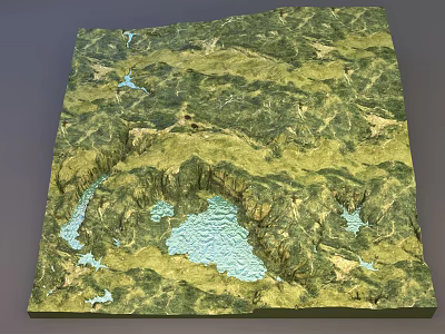 Commercial 3D Terrain Model Equipment For Geographic Topographic 3d model